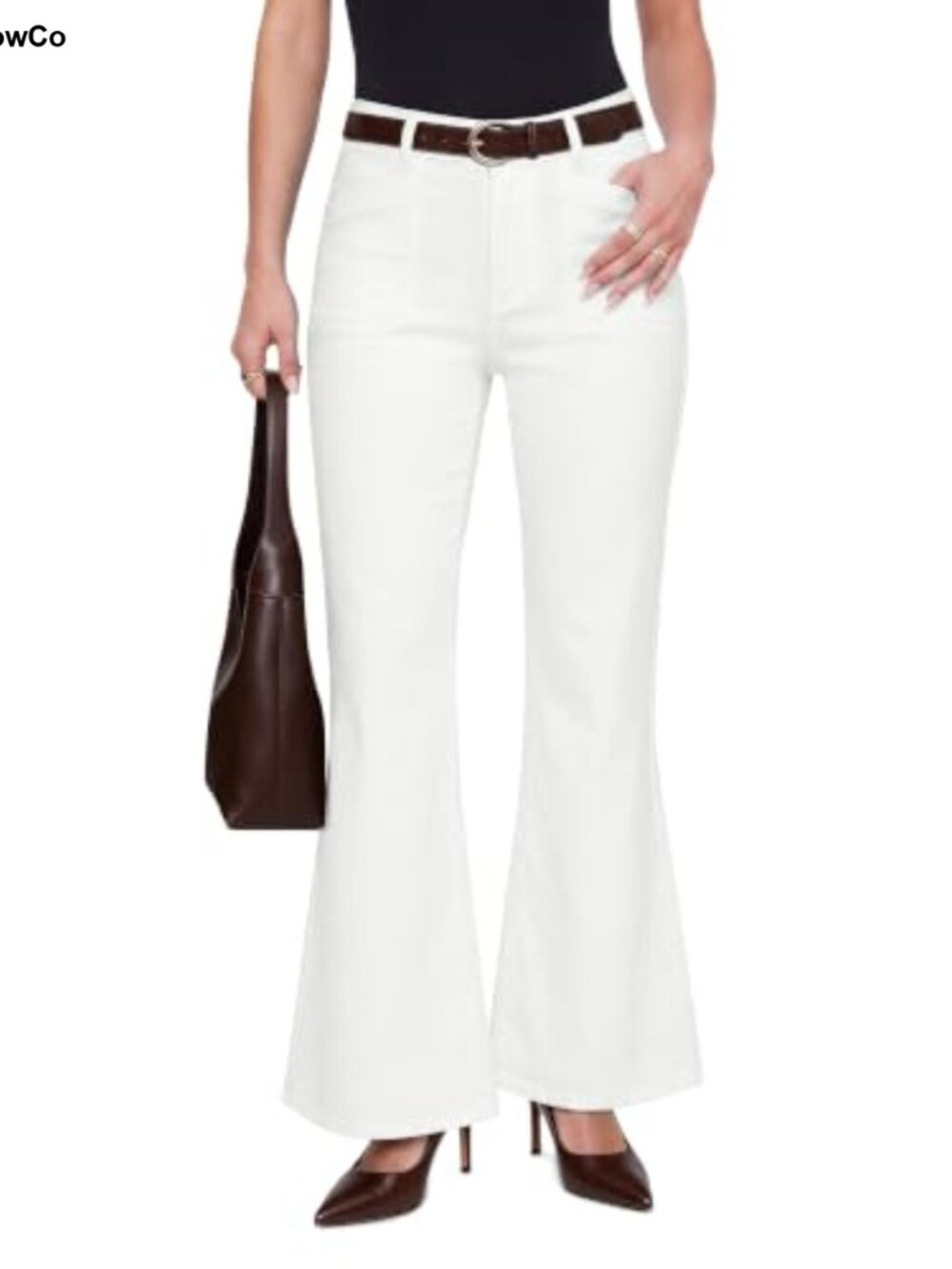 High Waist Flare Bell Bottom Jeans Stretchy Denim Pants